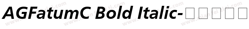 AGFatumC Bold Italic字体转换